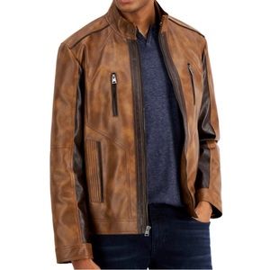 INC Men's Faux Leather Jacket